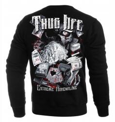  Férfi klasszikus szurkolói pulóver Extreme Adrenaline Thug Life fekete méret 3XL