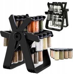  Forgatható fűszertartó 18 tégelyes, 29 x 21 x 25 cm