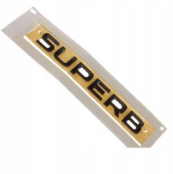 Skoda SuperB embléma felirat betűk hátsó csomagtérfedél Fekete