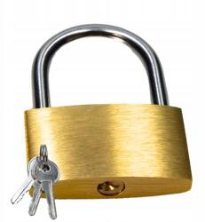 Decortrend Arany Sárgaréz Edzőtermi Lakat Tömör Ellenálló Strapabíró 3 db 20mm-es kulcs (034579)