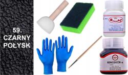  Fekete Fényes Bőrfesték sima bőrre Wilbra Tisztító G10-01 szett (Zestaw Farba RENOSKÓR do skóry ZMYWACZ Gąbka)