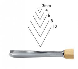 pfeil tools Dalti sculptura profesionale seria 12L Pfeil, Dalta ascutita pe o singura parte, 8 mm Dalta
