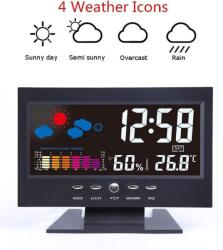  Időjárás Állomás Higrométer Előrejelzés Hőmérő Óra (HT666)