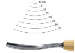 pfeil tools Dalti sculptura profesionale seria 5L Pfeil, Dalta ascutita pe o singura parte, 5 mm Dalta