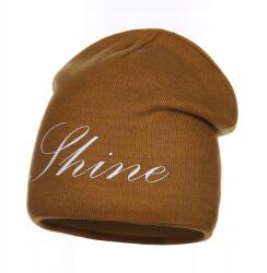 Majka Női Téli Sapka Polár Béléssel Beanie Felirat Shine Mustár