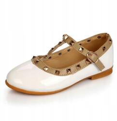  Balerinacipő Cipő szegecses fehér tánchoz méret 26 (123)