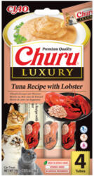 Inaba Foods INABA Churu Luxury, Ton și Homar, plic recompense fără cereale pisici, (piure), 56g