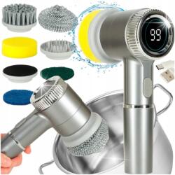  Elektromos tisztító kefe 5in1 fürdőszoba padló tisztító Led fugák (KX3295)