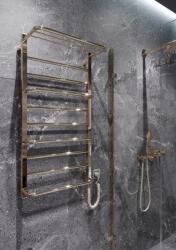  Energiatakarékos törölközőszárító radiátor fürdőszobába, polccal, 100 cm, arany színű Elna (GE21510)