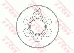 TRW DF6743S féktárcsa (1db)