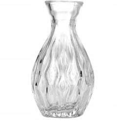 DW1WZ17 Dekoratív váza. Átlátszó mini váza vintage stílusban. 1 db (ZHL34C03-01)