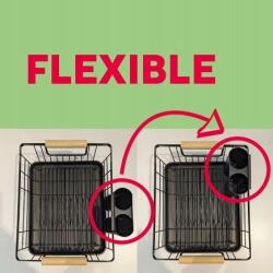 Kela Edénytálca Rica fém fekete 42, 0x31, 5x15, 0cm (KL-11714)