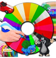  Golyóstollbetét 3D Pen Filament Pla 3D Nyomtató 40 Szín 20x5m 100M (WKŁADY FILAMENTY DO DŁUGOPISU 3D PEN 100M)