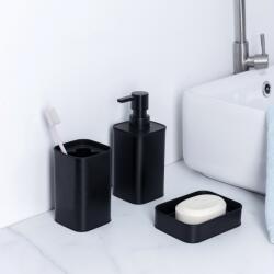 Plastor Trading Set 3 accesorii pentru baie, patrate, negru mat (41292)