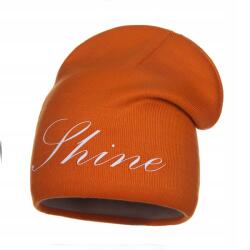 Majka Női Téli Sapka Polár Béléssel Beanie Felirat Shine Narancssárga