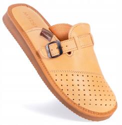 PanSzew Férfi Bőr Papucsok, Hegyi Stílusú Házi Cipők 40-46 PanSzew (Kapcie Góralskie Męskie Pantofle Skórzane 32)