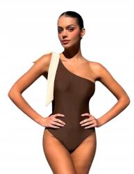 Shein Egyrészes Fürdőruha, barna, Size L, 80% poliamid, 20% elasztán