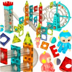 Artemis Mágneses építőkockák Világító Golyós Pálya Szett XXL 118 db-os (IK-KX4772)