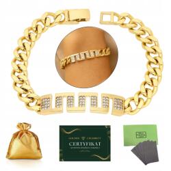 Golden Celebrity Női Arany Karkötő Széles Sebészeti Acélból 18k Görög