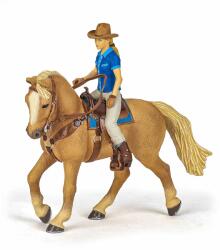 Rase de Cai si Ponei PAPO FIGURINA SET COWGIRL (VACARITA) PE CAL USA (Papo51566) Figurina