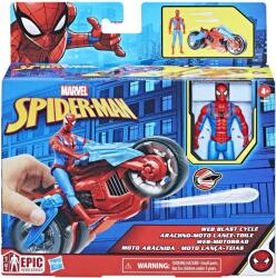 Spider-Man Spiderman Set Figurina Si Vehicul Web Blast Cycle (f6899) - etoys Figurina