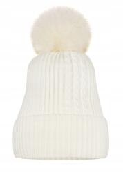 Majka Ecru Téli sapka Pomponnal Női Majka (D-6 ECRU)
