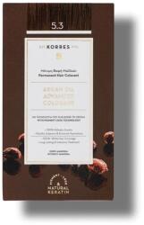 KORRES Vopsea de par Argan Oil 5.3 Golden/Honey Light Brown, 50ml, Korres