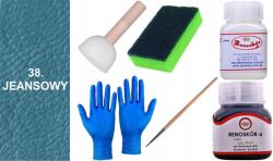  Jeans Színű festék sima bőrre, cipőkhöz, Wilbra tisztító, lakk G10-01 szett (Zestaw Farba RENOSKÓR do skóry ZMYWACZ Gąbka)