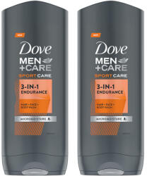 Dove Men Endurance szett 3az1ben Sport Zuhanyzselé férfiaknak 400ml x2