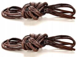  Barna cipőfűző mokaszinokhoz, lovaglócsizmákhoz, viaszolt cipőfűzők, zsinórok, 120 cm (SZNUROWADŁA WOSKOWANE CIENKIE OKRĄGŁE POLSKIE)