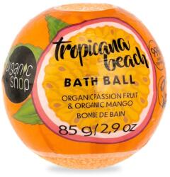 Organic Shop Bomba de baie Organic Passion Fruit & Organic Mango Tropicana Beach, 85g, Organic Shop