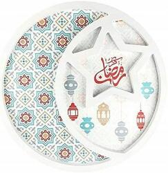  Fehér Eid Mubarak Desszerttányér Ramadan Kínálótál (B0CQNW5GQD)