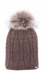 Majka Női Téli Sapka Pomponos Melegítő Polár Barna Lengyel Márka
