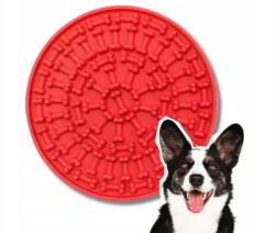 CE Szilikon antisztatikus nyalószőnyeg kutyáknak piros 0, 2 l (x)