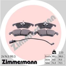 ZIMMERMANN Set placute frana ZIMMERMANN 24743.190. 3 (24743.190.3)