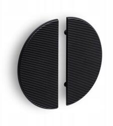  Bútorfogantyú félhold fekete matt CB1197Z096. N2 bordázott (CB1197Z096.N2)