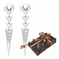  Luxus fülbevaló platina acélból, cirkóniákkal (256)