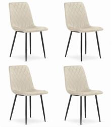 FDY Set 4 Scaune Bucatarie/Dining Clay Catifea Bej