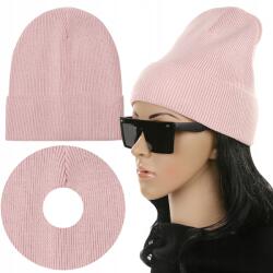 Majka Női Sapka Női Beanie Kitekerhető Őszi-téli Meleg Rózsaszín