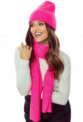 Majka Női Szett Téli Őszi Sál Sapka Női Sál 180 cm Rózsaszín (K18-279-KPL)