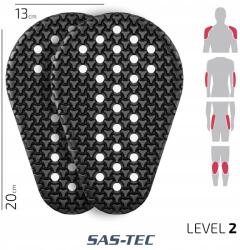 SAS-TEC SC-1/KA2 Air fekete protektor szett csípő, könyök, térd védelem