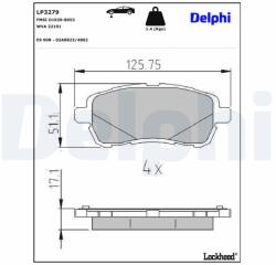 DELPHI Set placute frana DELPHI LP3279 (LP3279)