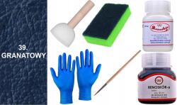  Sötétkék Bőrfesték sima Bőr Cipőkhöz Wilbra Tisztító és Lakk G10-01 szett (Zestaw Farba RENOSKÓR do skóry ZMYWACZ Gąbka)