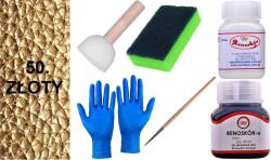  Arany 50 Złota Bőrfesték sima bőrre Wilbra Lakklemosó G10-01 szett (Zestaw Farba RENOSKÓR do skóry ZMYWACZ Gąbka)