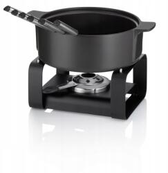 Kela Sajt fondü készlet római kerámia fekete 9 darab (KE-16665)