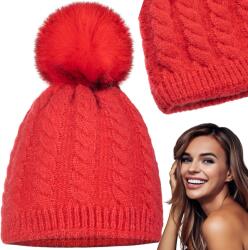 Majka Női Téli Sapka Női Beanie Őszi Téli Majka Piros