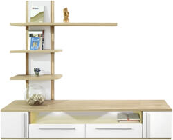 International Service Living Bilbao , pal stejar sonoma / alb , 2520 x 450 x 2120 mm