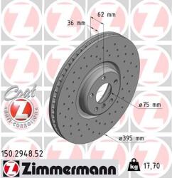ZIMMERMANN Disc frana ZIMMERMANN 150.2948. 52 (150.2948.52)