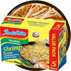  Multipack Leves Garnélarák Tészta Shrimp Noodles Indonéz 5x70g Indomie (K 3308)