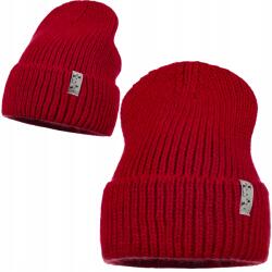Majka Téli Sapka Őszi Női Téli Ősz 10% Gyapjú Vastag Szövés Piros (LV8 CZERWONA)